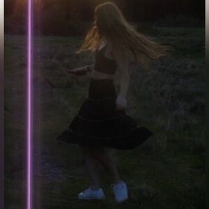 Black Tiered Ruffle Maxi Skirt